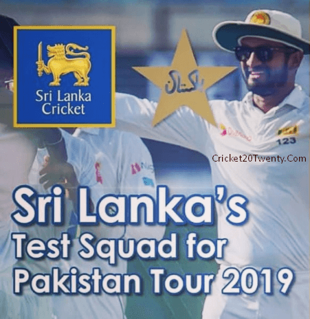Sri Lanka Cricket Team Test Squad For Pakistan Tour 2019