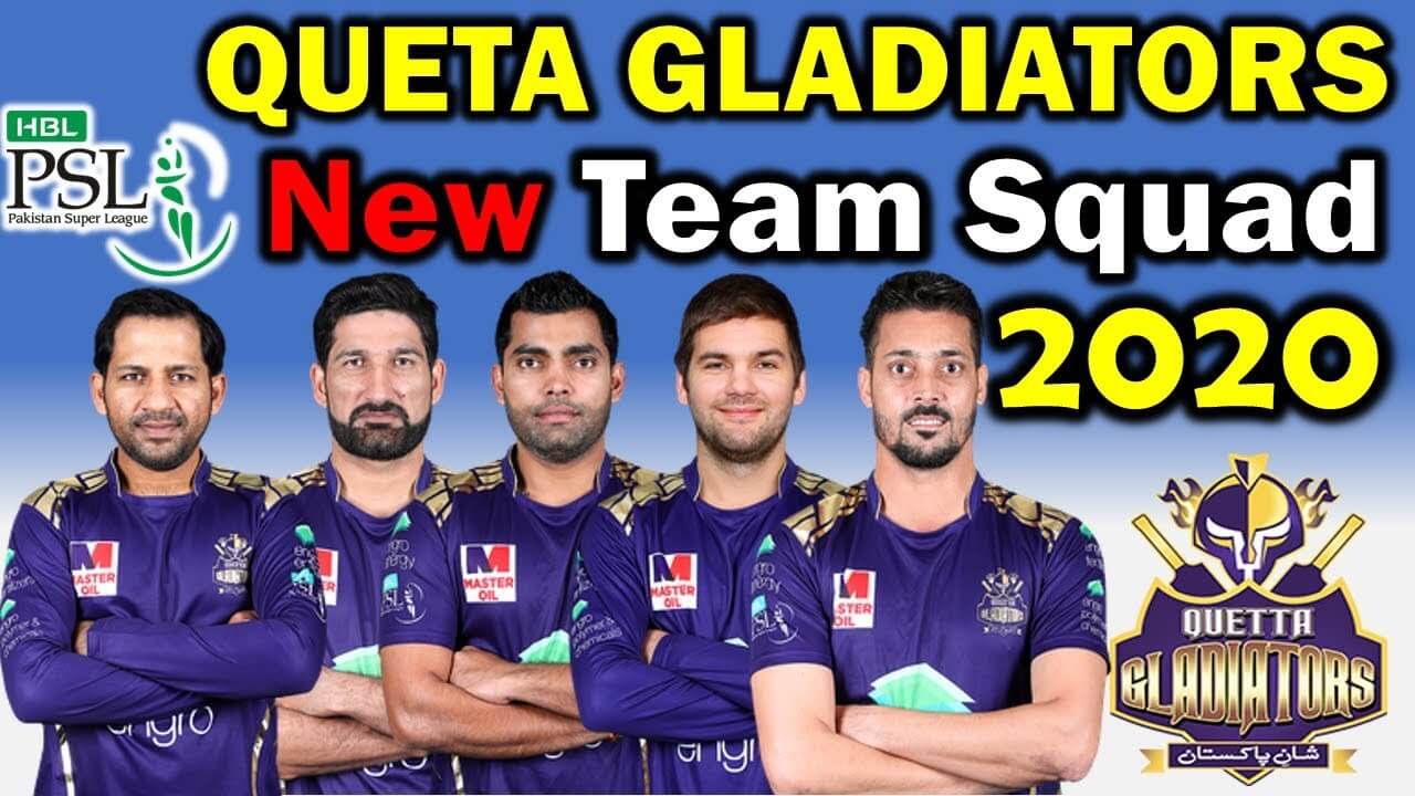 Quetta Gladiators Squad For PSL 5-PSL 2020