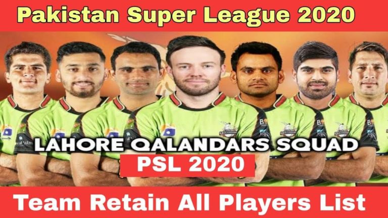 Lahore Qalandars Squad For PSL 5-PSL 2020