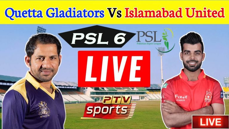PTV Sports Live Streaming-PSL Live Score-PSL Today Match QG vs IU