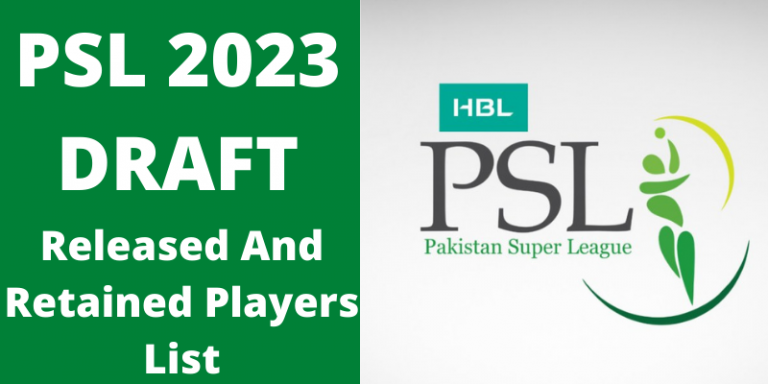 PSL Draft 2023 - PSL 8 Draft - Released & Retained Players List