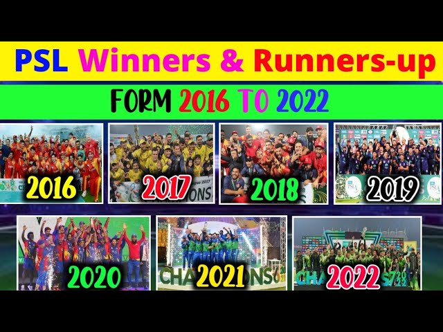 PSL Winners List and Runner Up List Over The Years